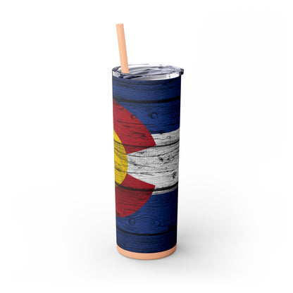 Colorado Skinny Tumbler with Straw, 20oz