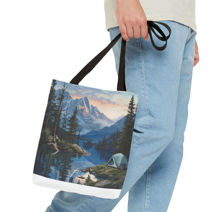 Lake camping USA Tote Bag (AOP)