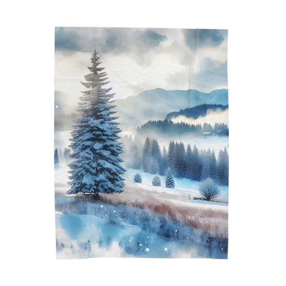 Winter wonderland Velveteen Plush Blanket