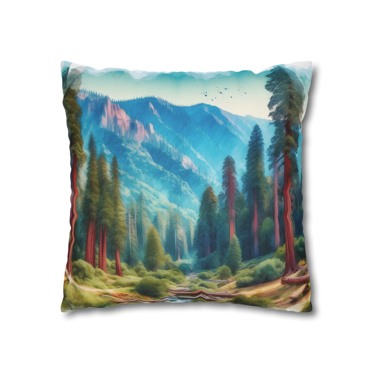 Redwood Polyester Square Pillowcase