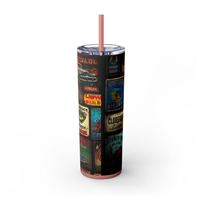 Copy of Retro car Skinny Tumbler with Straw, 20oz