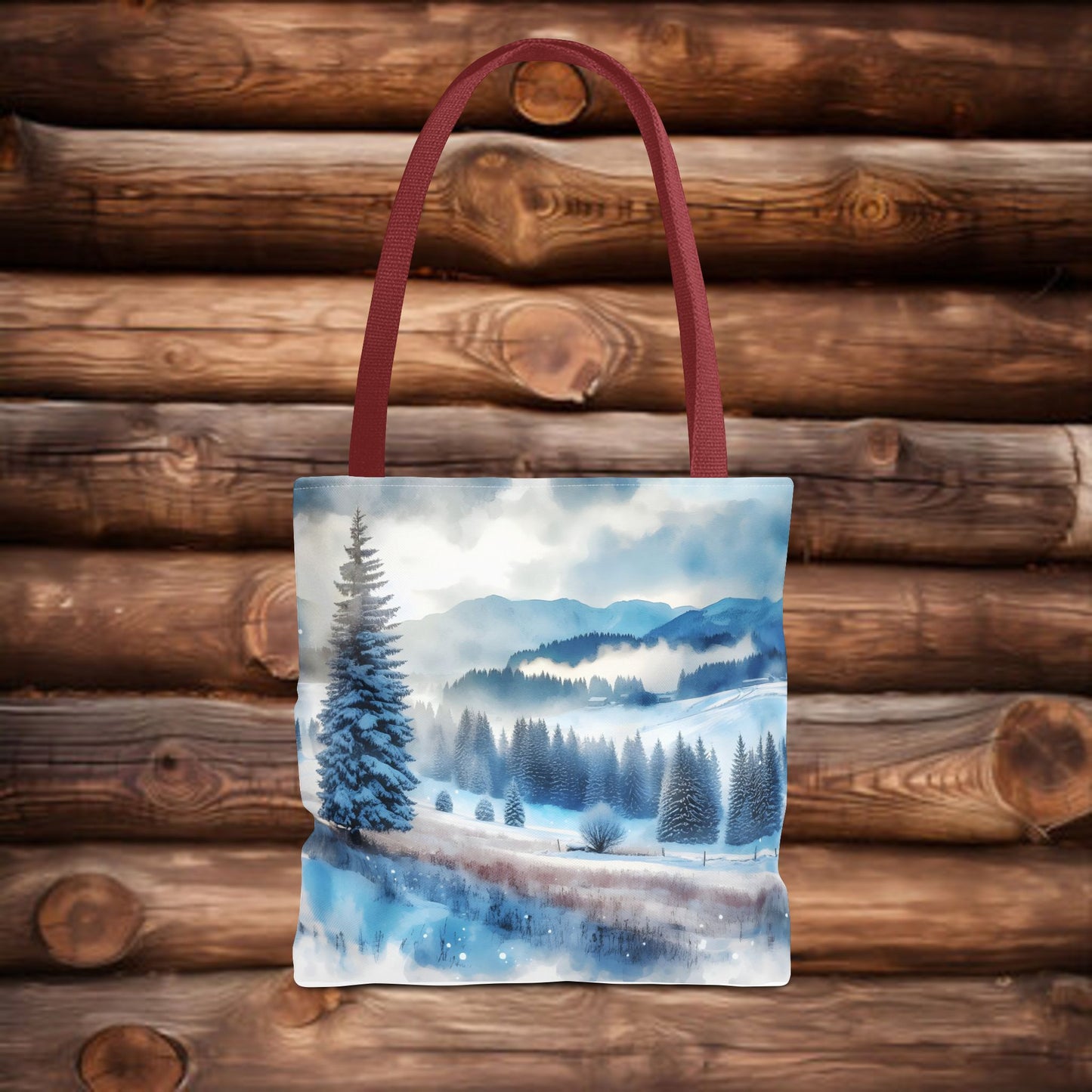 Snowy forest Tote Bag (AOP)