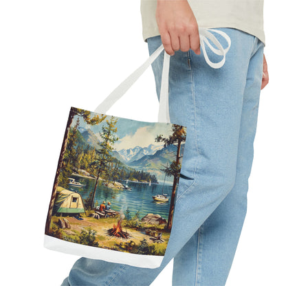 Retro camping USA Tote Bag (AOP)