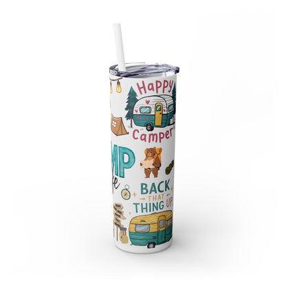 Camp life Tumbler with Straw, 20oz