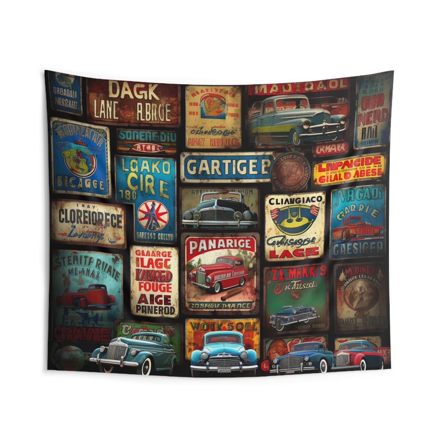 Retro car Indoor Wall Tapestries