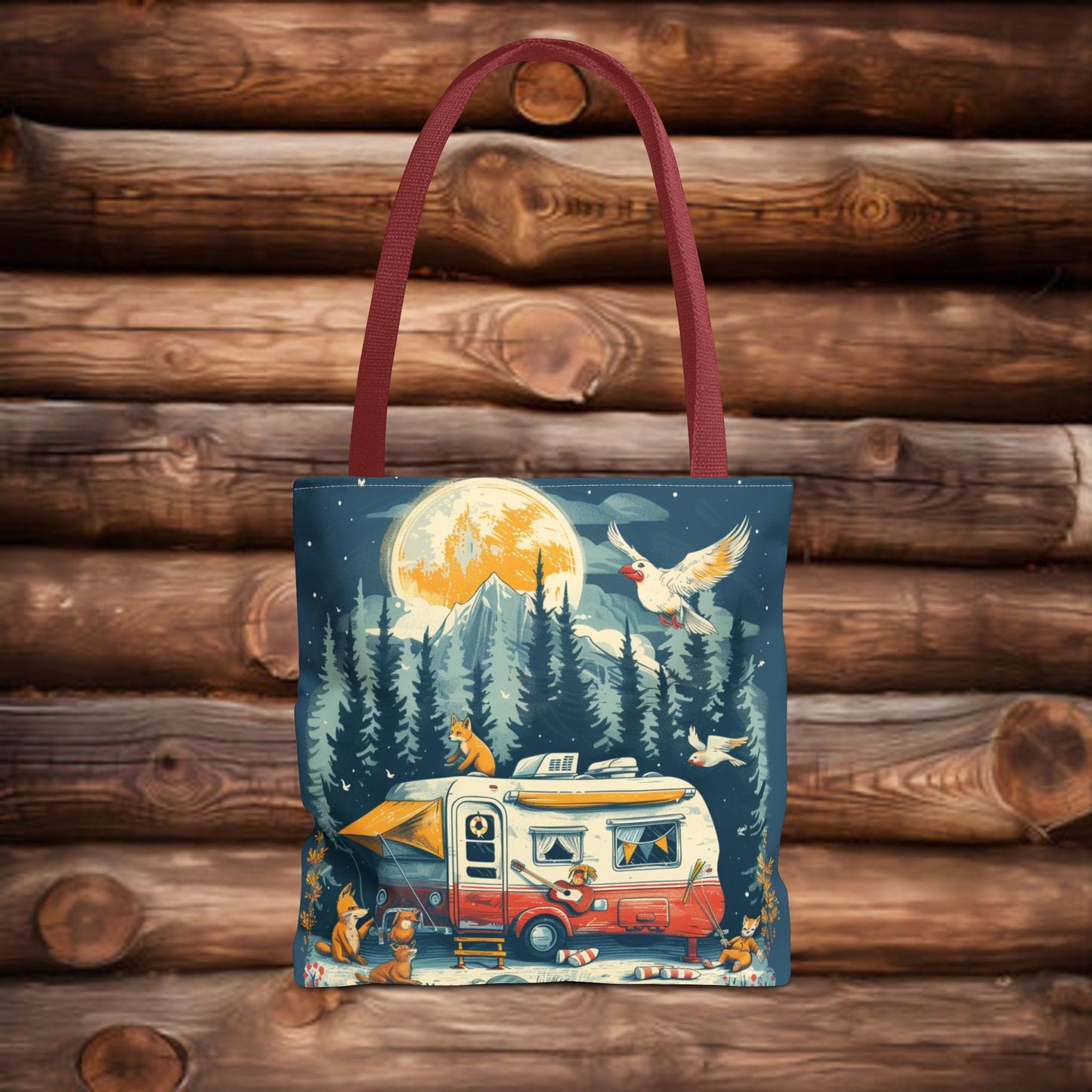 Camper fox Tote Bag (AOP)