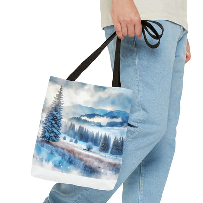 Snowy forest Tote Bag (AOP)