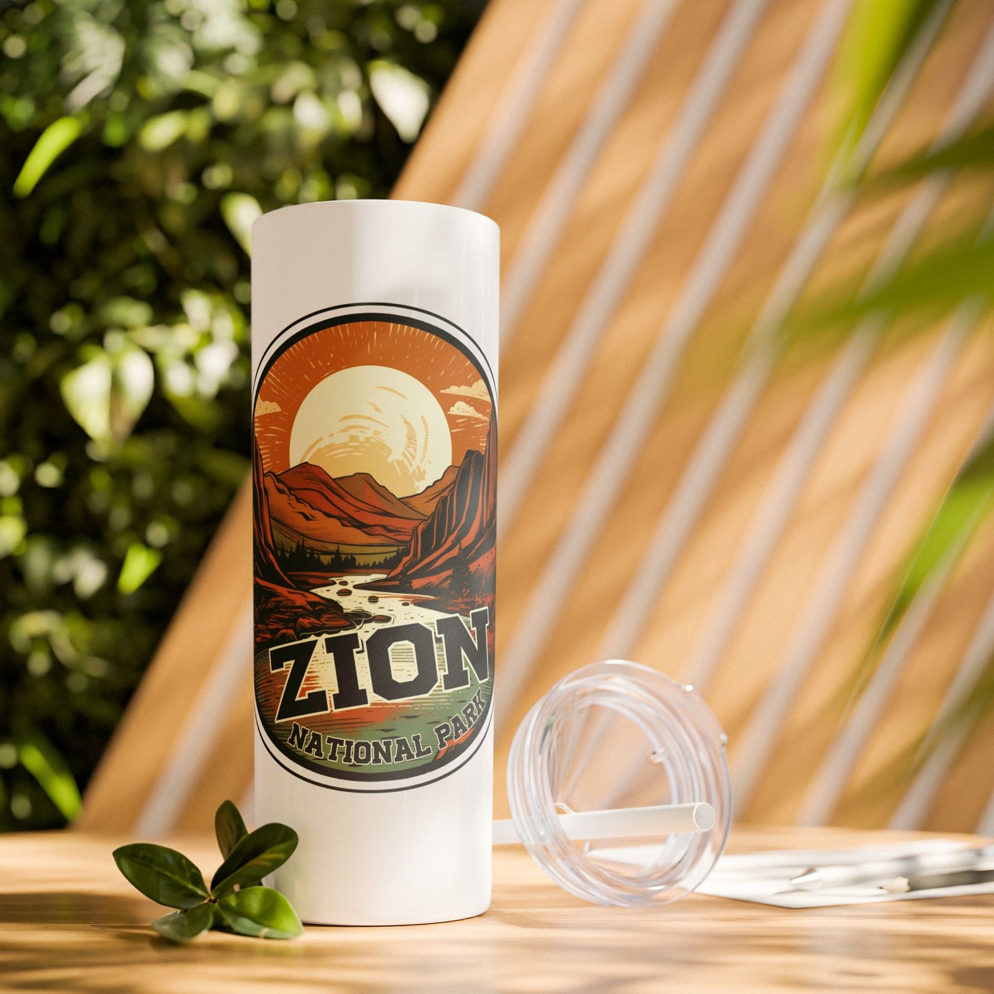 zion national park Tumbler with Straw, 20oz