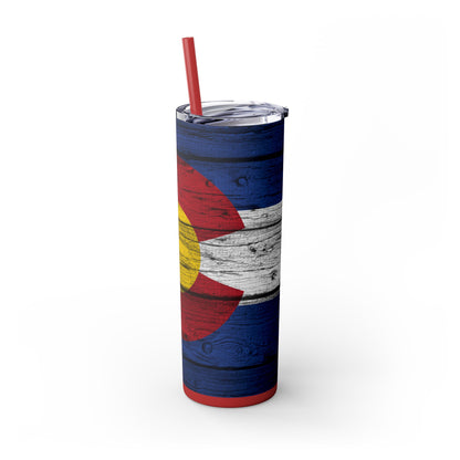 Colorado Skinny Tumbler with Straw, 20oz