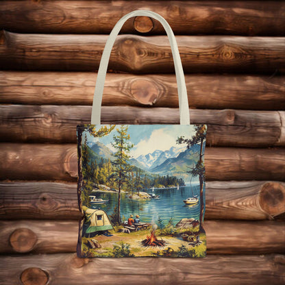 Retro camping USA Tote Bag (AOP)