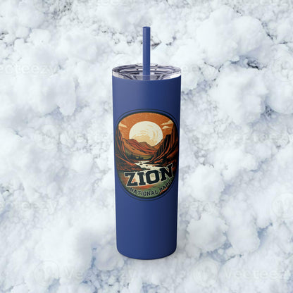 zion national park Tumbler with Straw, 20oz