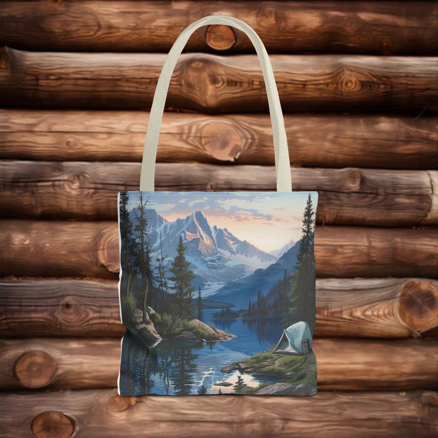 Lake camping USA Tote Bag (AOP)