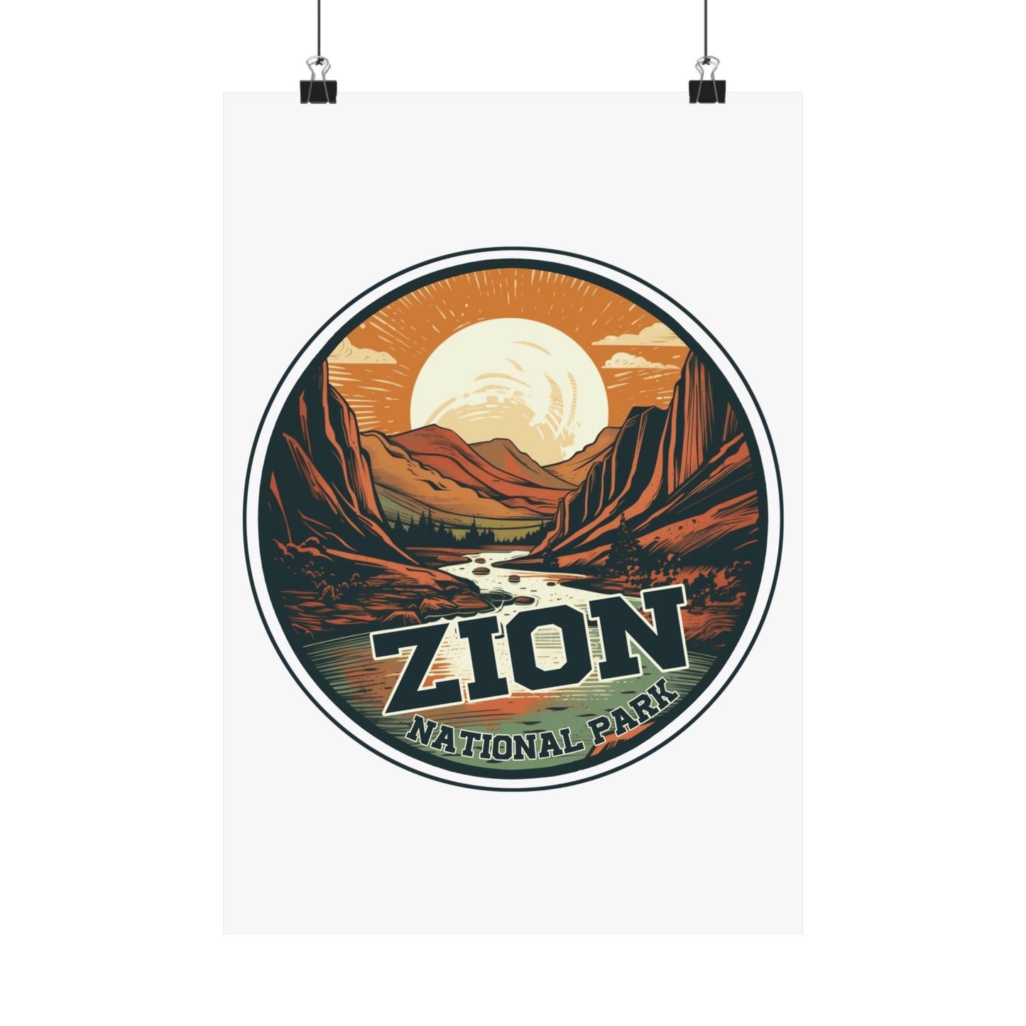 zion national park Matte Vertical Posters