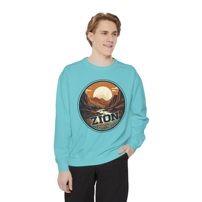 zion national park ,Unisex Garment-Dyed Sweatshirt