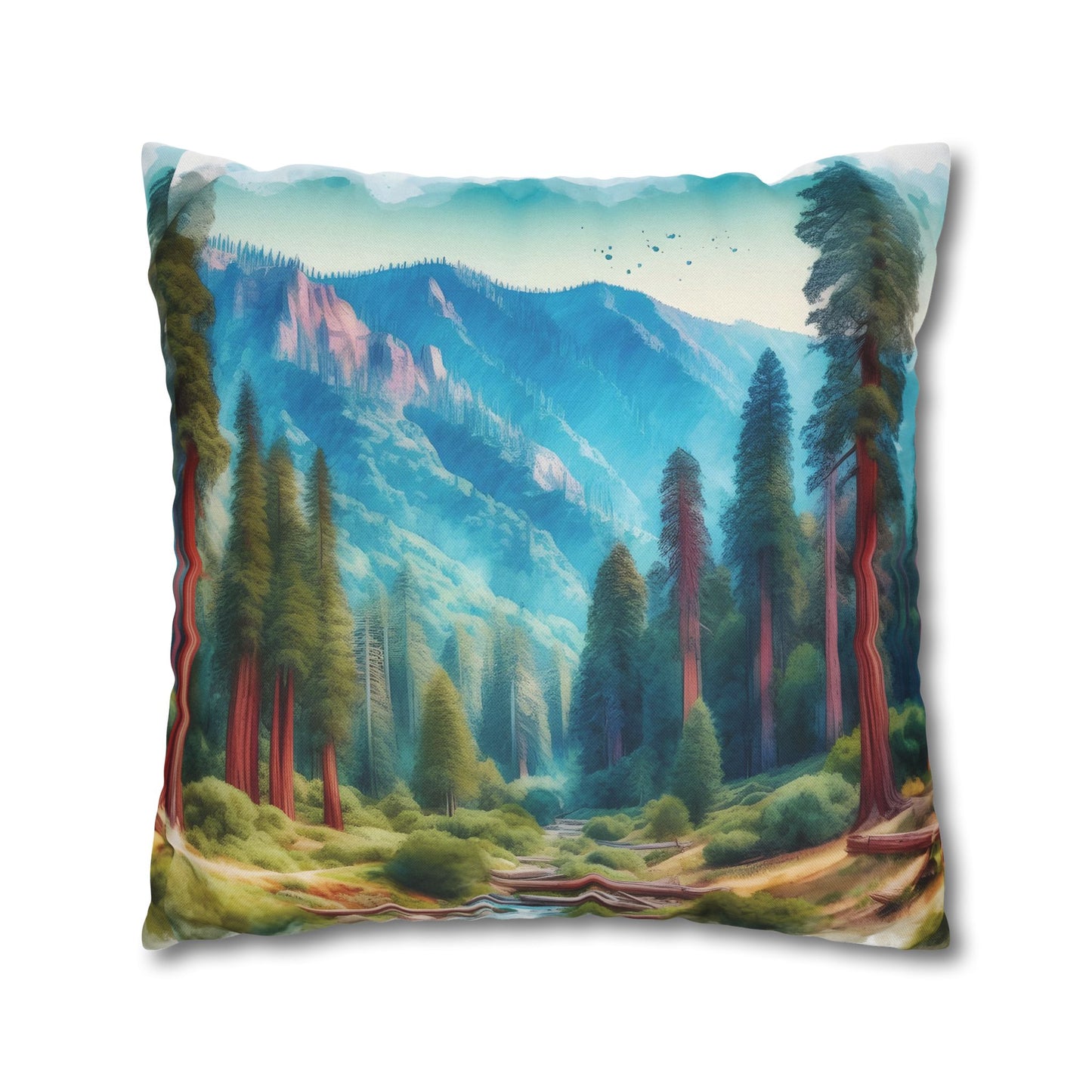 Redwood Polyester Square Pillowcase