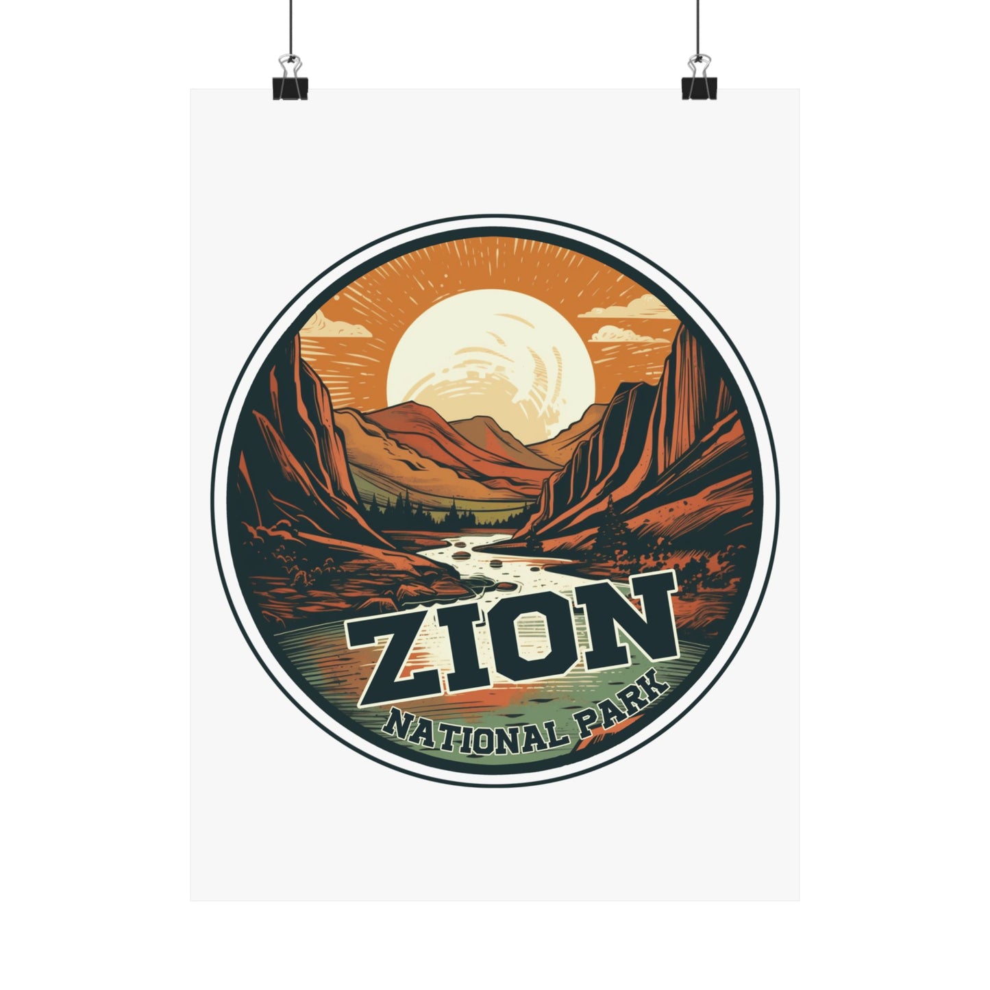 zion national park Matte Vertical Posters