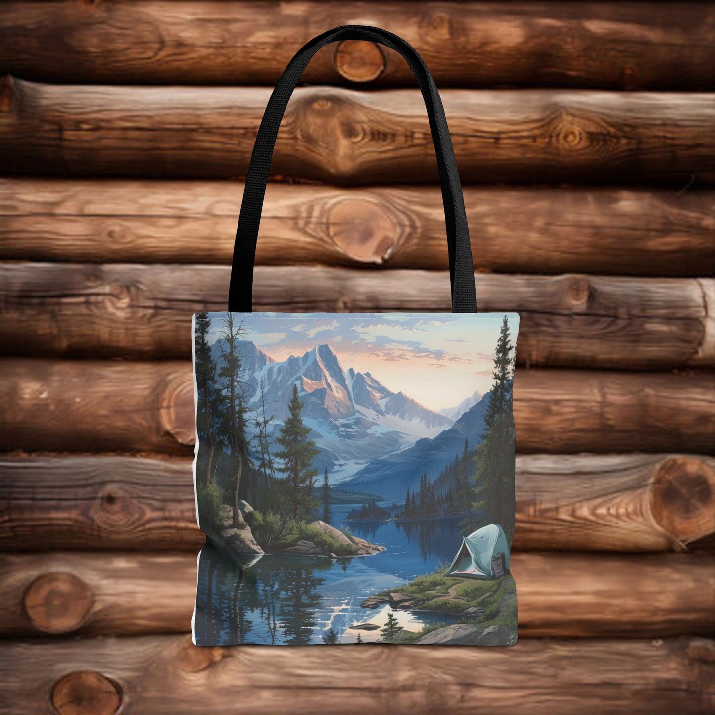 Lake camping USA Tote Bag (AOP)