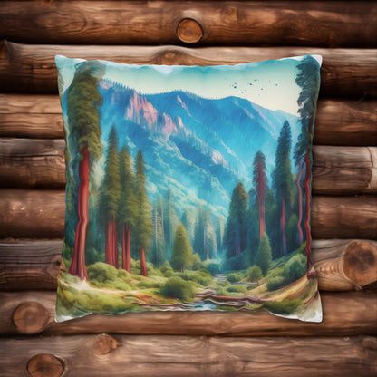 Redwood Polyester Square Pillowcase