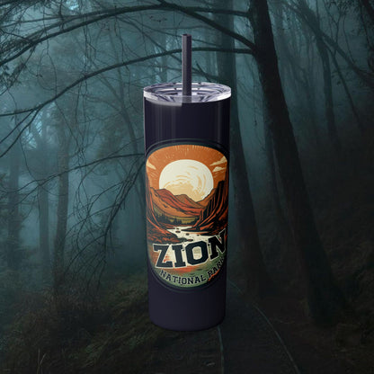 zion national park Tumbler with Straw, 20oz