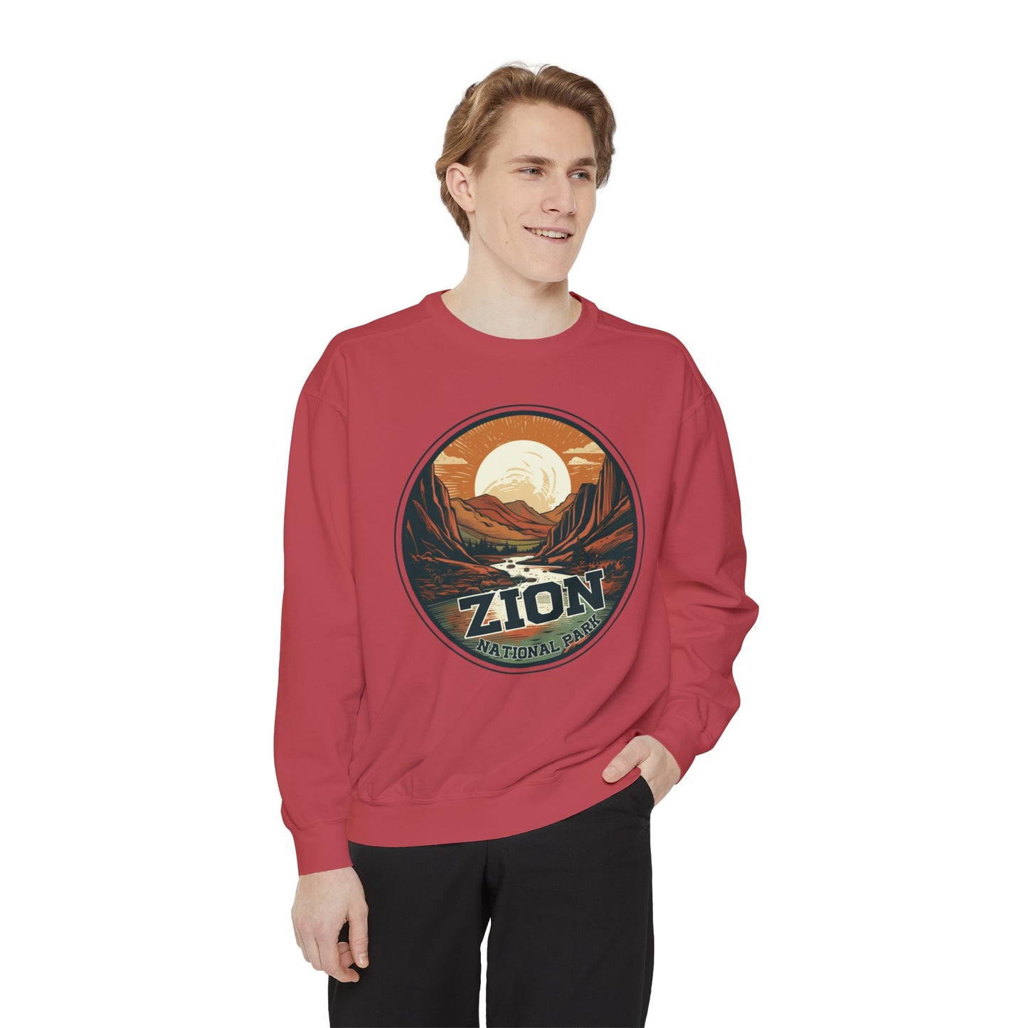 zion national park ,Unisex Garment-Dyed Sweatshirt