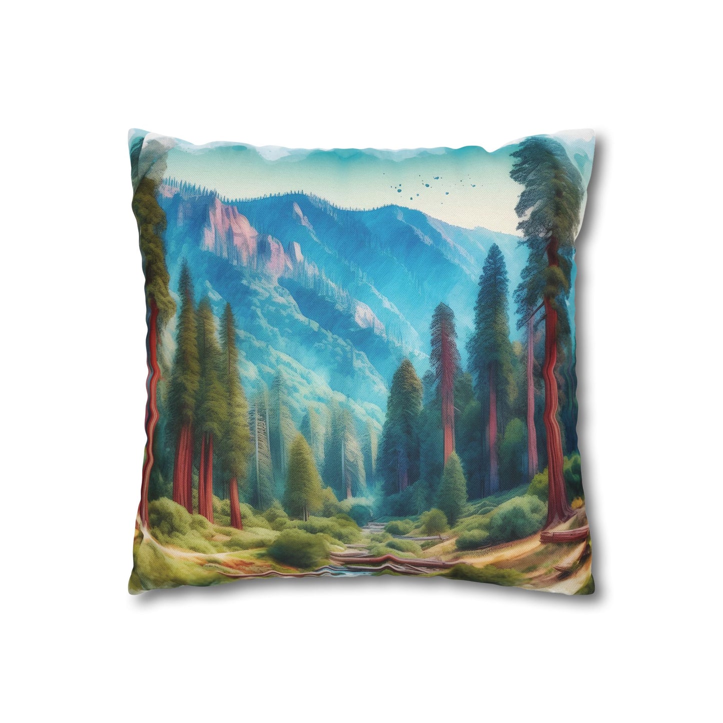 Redwood Polyester Square Pillowcase