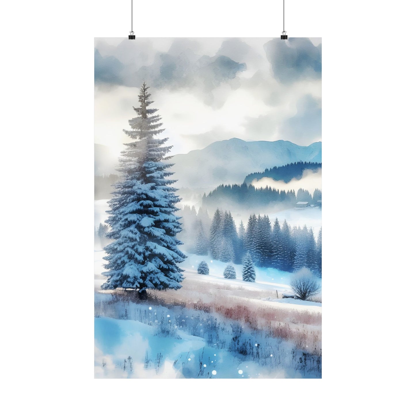 Winter scenery Matte Vertical Posters