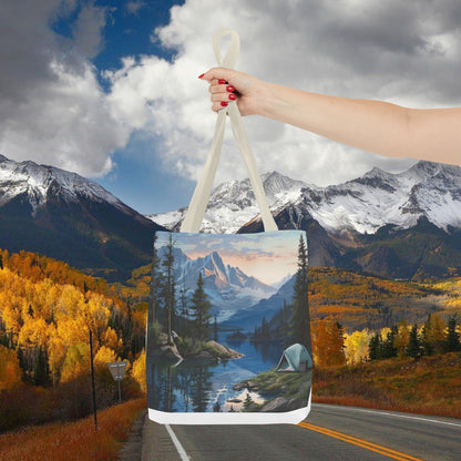 Lake camping USA Tote Bag (AOP)