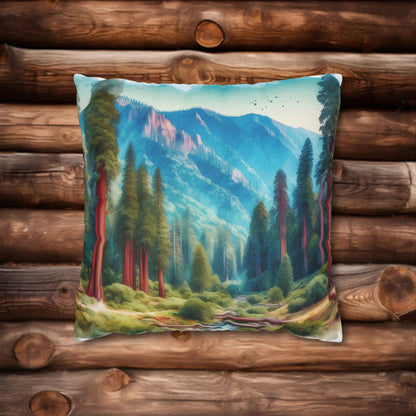 Redwood Polyester Square Pillowcase