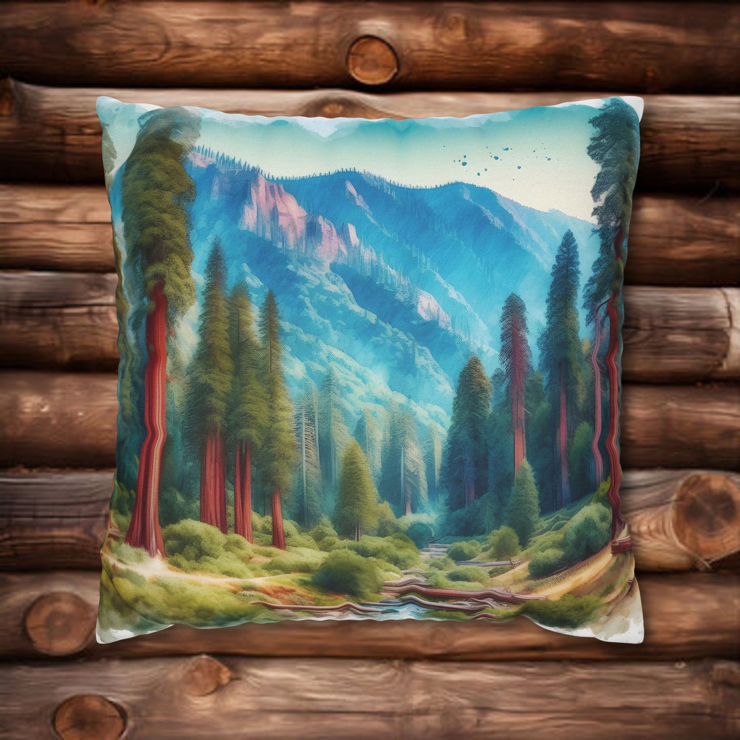 Redwood Polyester Square Pillowcase