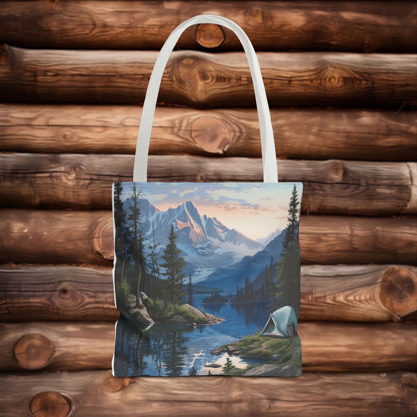 Lake camping USA Tote Bag (AOP)