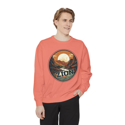 zion national park ,Unisex Garment-Dyed Sweatshirt