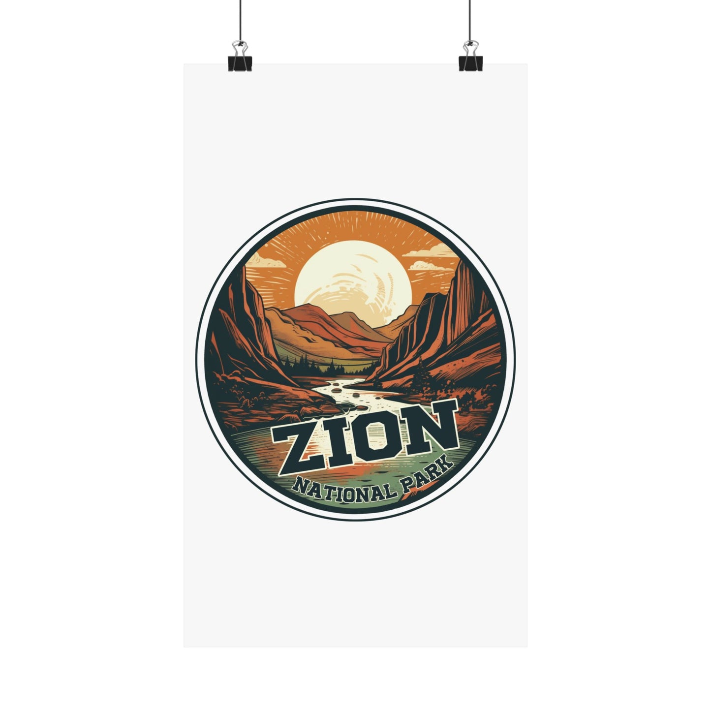 zion national park Matte Vertical Posters