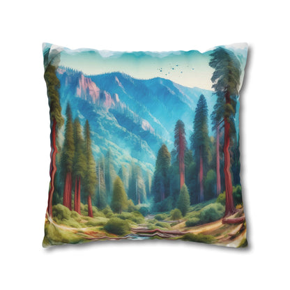 Redwood Polyester Square Pillowcase