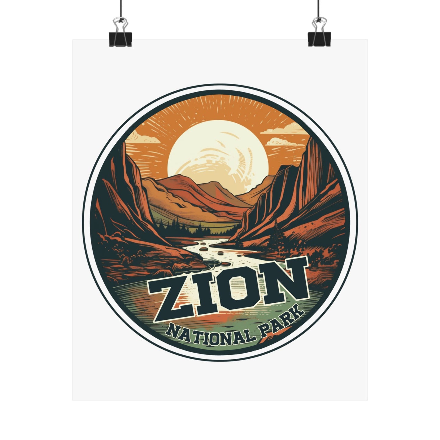 zion national park Matte Vertical Posters