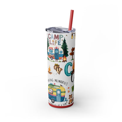 Camp life Tumbler with Straw, 20oz