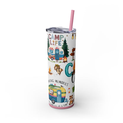 Camp life Tumbler with Straw, 20oz