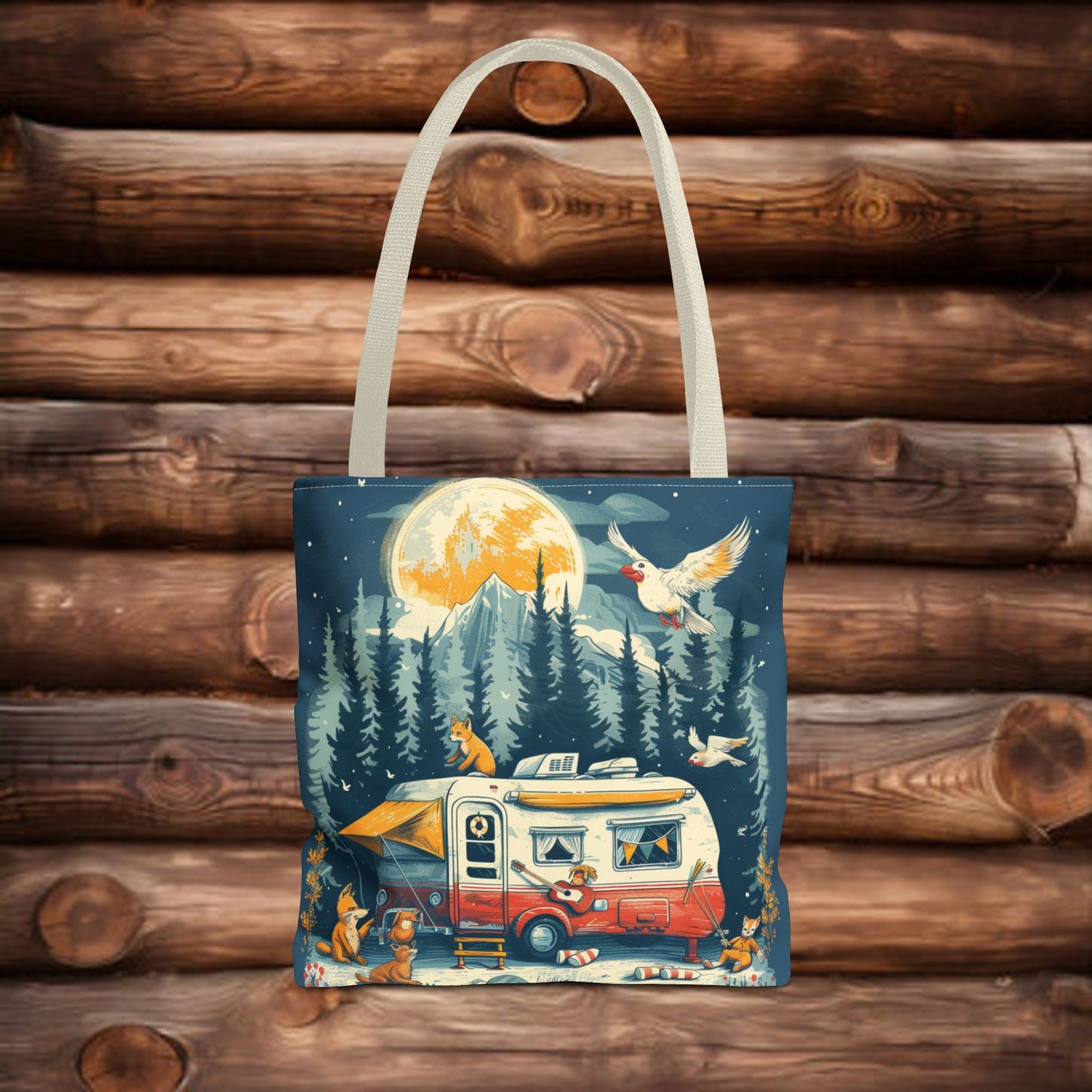 Camper fox Tote Bag (AOP)