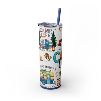 Camp life Tumbler with Straw, 20oz