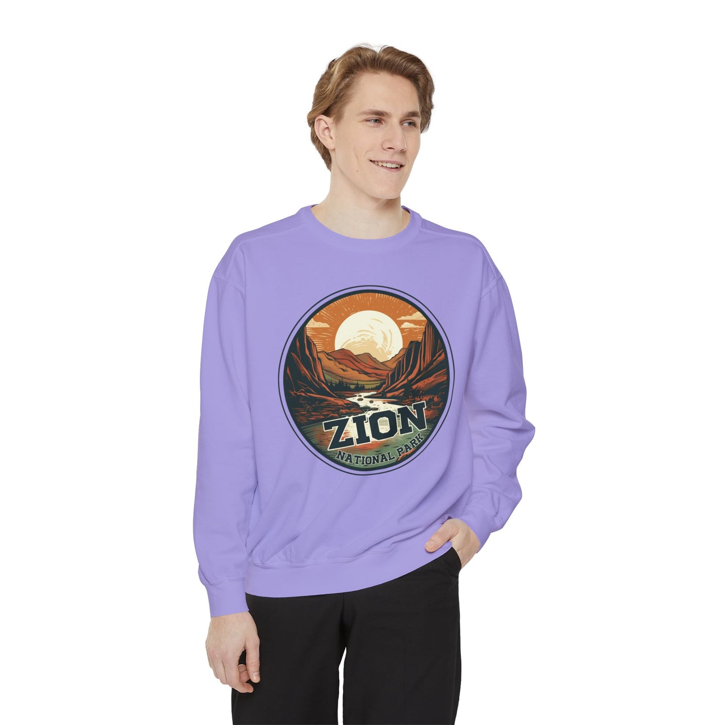 zion national park ,Unisex Garment-Dyed Sweatshirt