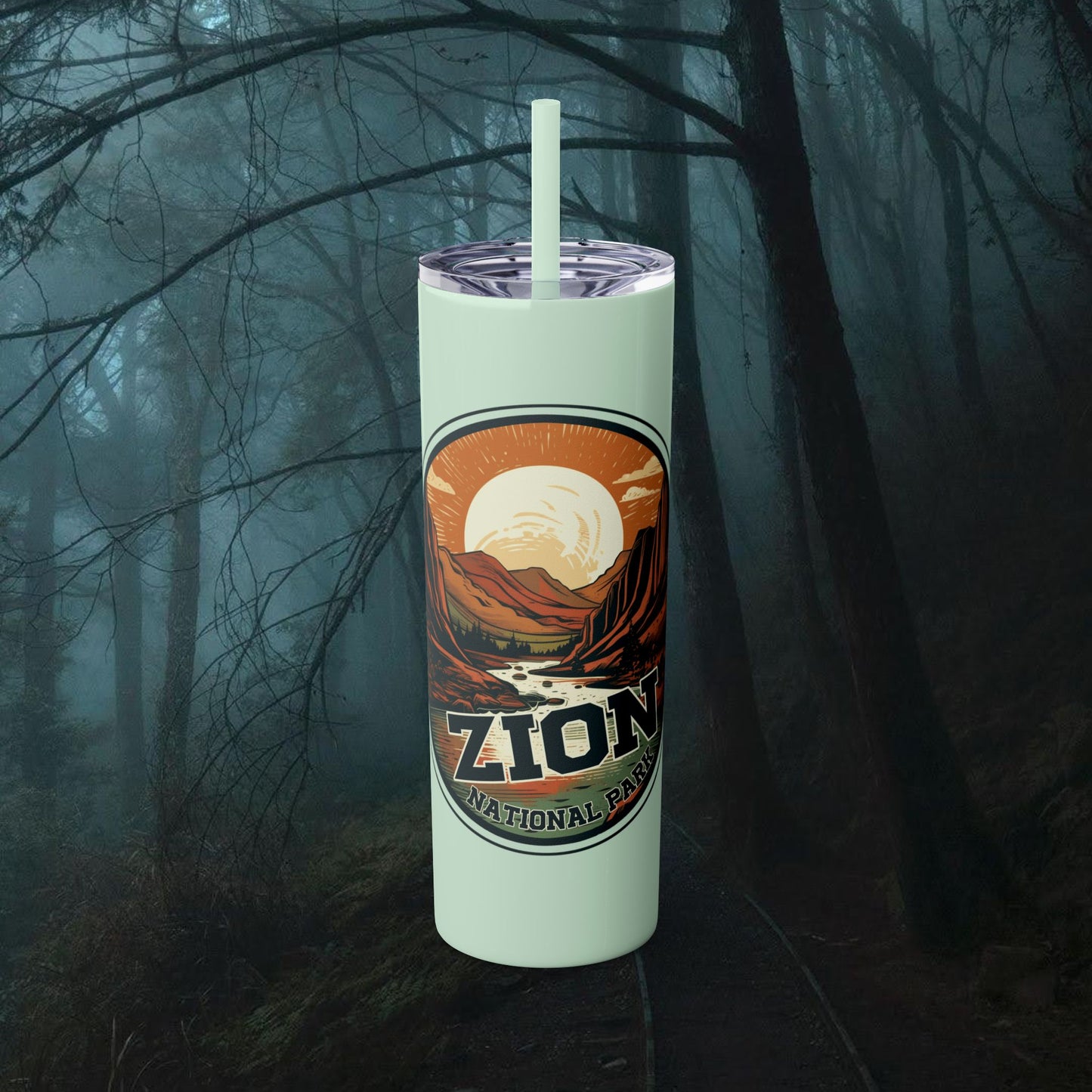 zion national park Tumbler with Straw, 20oz