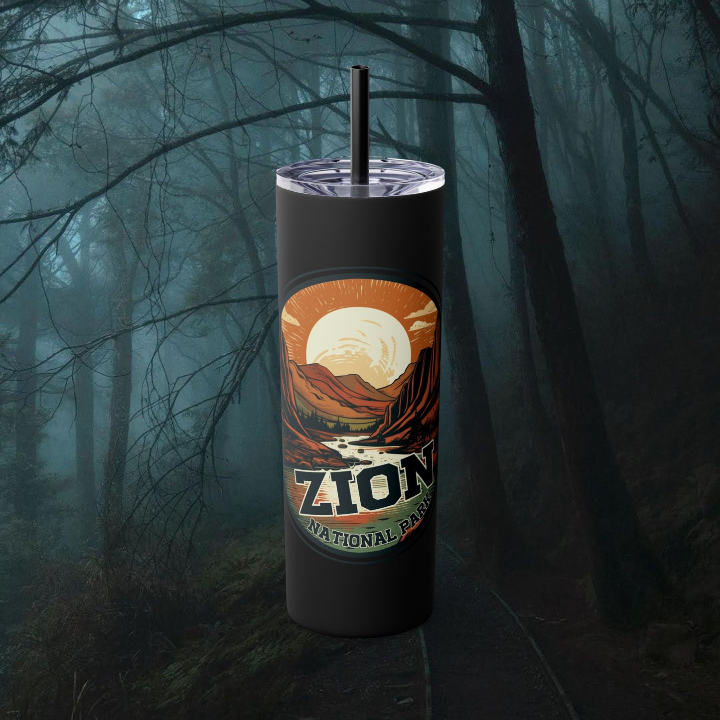 zion national park Tumbler with Straw, 20oz