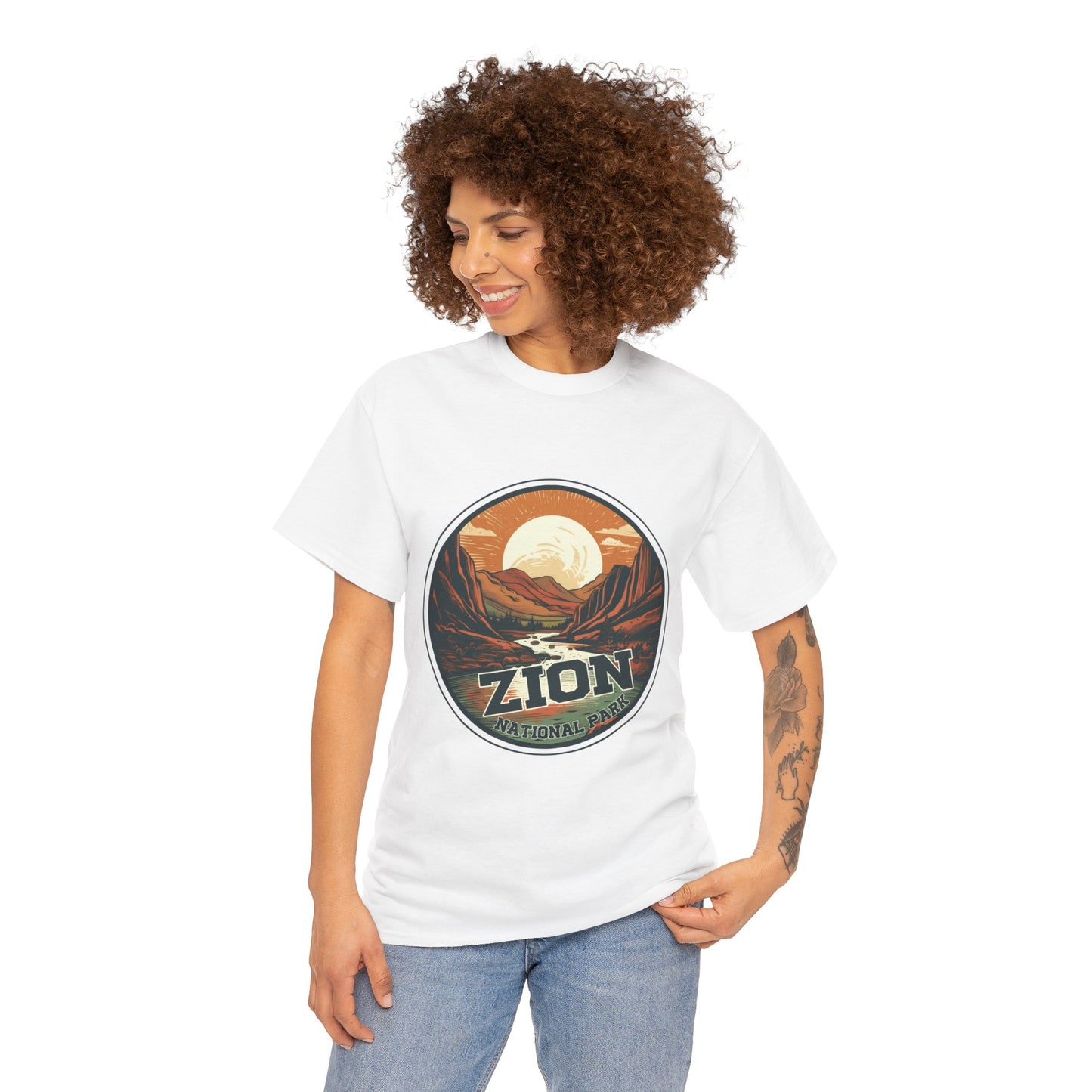 zion national park  Unisex Heavy Cotton Tee