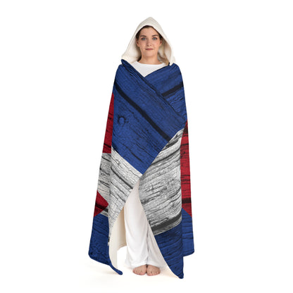 Colorado Camping Hooded Sherpa Fleece Blanket