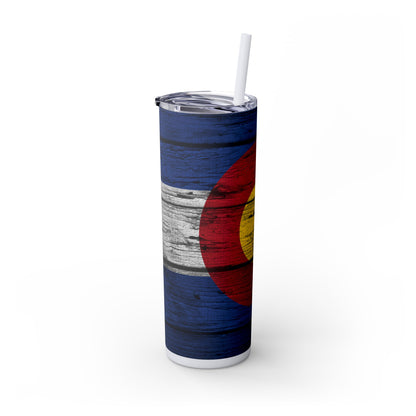 Colorado Skinny Tumbler with Straw, 20oz