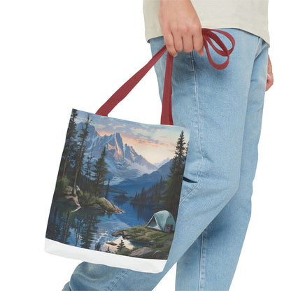 Lake camping USA Tote Bag (AOP)