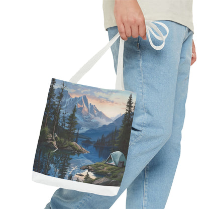 Lake camping USA Tote Bag (AOP)