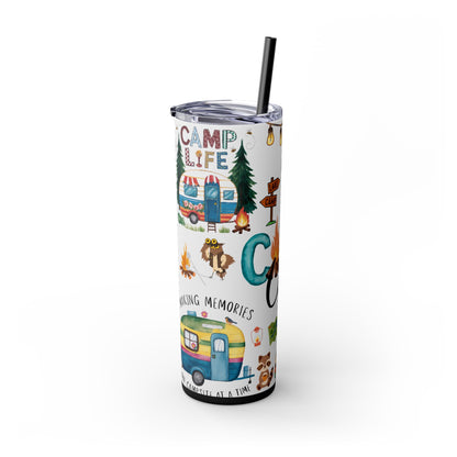 Camp life Tumbler with Straw, 20oz