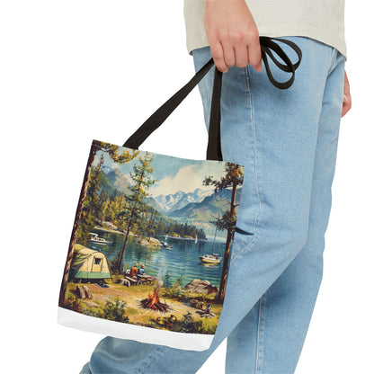 Retro camping USA Tote Bag (AOP)