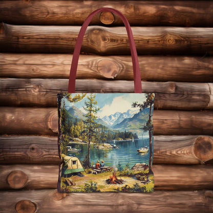 Retro camping USA Tote Bag (AOP)