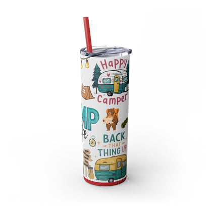 Camp life Tumbler with Straw, 20oz